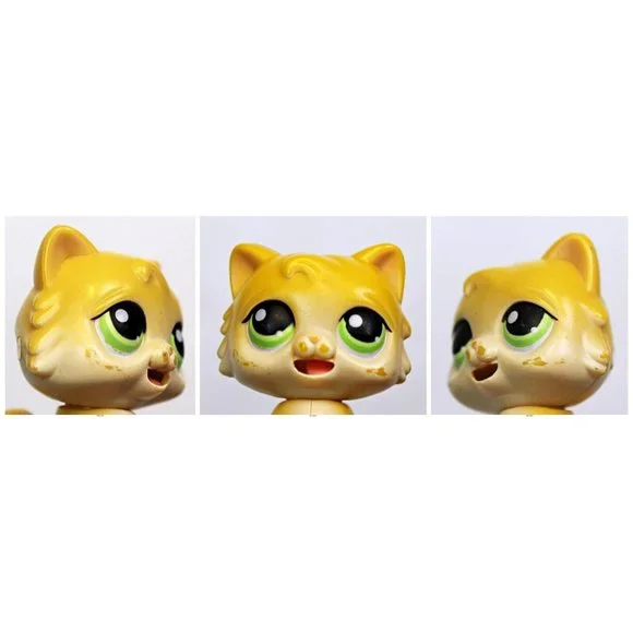 2005 Hasbro Littlest Pet Shop Magic Motion Moving Tongues 2 Cats 1 Bunny Retired